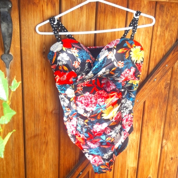 George floral print 1 pc swimsuit - Picture 1 of 7
